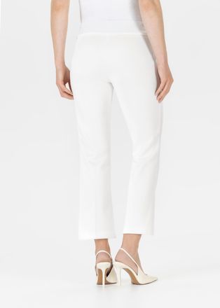 Stehmann Stoffhose STEHMANN, Damen, Gr. 34, N-Gr, weiss (sanftes wei&szlig;,087), Obermaterial: 100% Polyester, unifarben, regular fit 7/8-L&auml;nge, Hosen Stoffhose, So