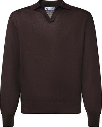 Giuliano Galiano Wool Polo Sweater