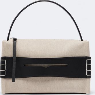 J.W.Anderson Loafer Medium canvas and leather top-handle bag