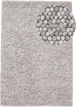 Carpetfine Teppich »Calo« rechteckig 16 mm Höhe Handweb Teppich, Uni Farben, meliert, handgewebt, 70% Wolle