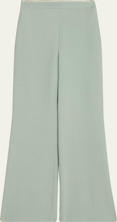 Valentino Garavani Silk Crepe Flare Trousers