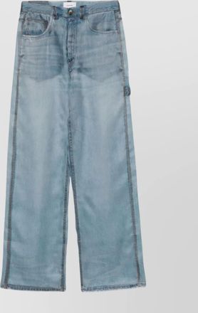 Haikure sheer overlay wide-leg trousers