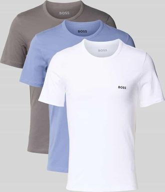 HUGO BOSS Regular Fit T-Shirt im 3er-Pack aus reiner Baumwolle in Blau, Gr&ouml;&szlig;e XXL