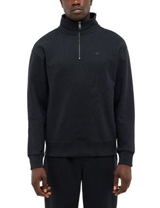 Mustang Sweatshirt MUSTANG Herren Style Franklin, Herren, Gr. XXL, schwarz, 80% Baumwolle, 20% Polyester, regular fit, Sweatshirts Sweatshirt