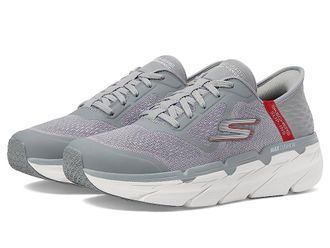 Skechers Max Cushioning Premier Ascendant Hands Free Slip-Ins Mens Running Shoes Gray/Red : 11.5 D - Medium, Synthetic/Textile