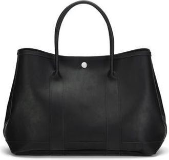 Ezra Arthur Audrey American Steer Leather Tote Bag in Black at Nordstrom