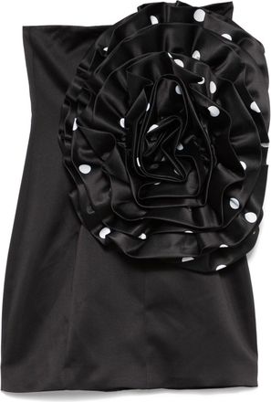 Rotate Abito corto Big Flower - Nero