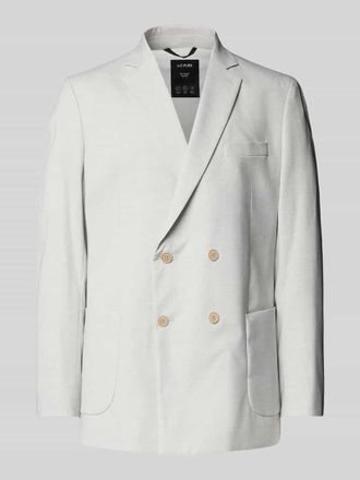 s.Oliver Black Label Regular Fit Sakko mit doppelter Knopfleiste in Hellgrau, Gr&ouml;&szlig;e 54