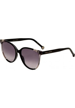 Carolina Herrera Womens CH0063S-0KDX-9O CH0063S 58 0KDX 9O Sunglasses - Black - One Size
