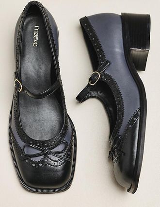 Maeve Bow Mary Jane Brogue Heels