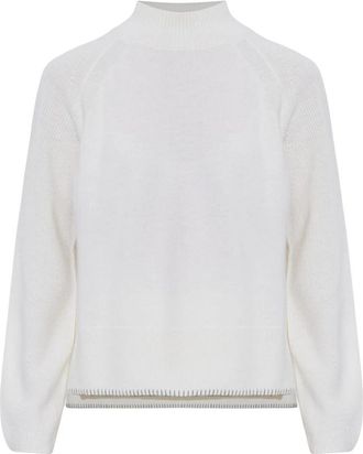 Bogner Wol trui met coltrui Lena - Dames - Coltruien - Beige - XL - Wol - Truien & Vesten
