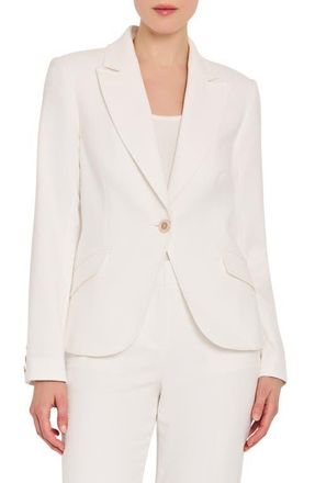 Tahari by ASL One Button Jacket in Ivory at Nordstrom, Size 10