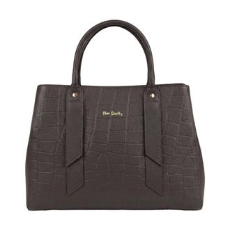 Pierre Cardin Gewatteerde Leren Shopper - Dames - Tassen - Bruin - Maat: ONE Size Leer