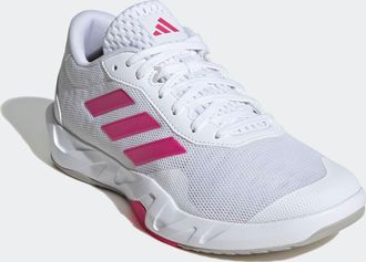 adidas Trainingsschuh ADIDAS PERFORMANCE AMPLIMOVE, Damen, Gr. 42,5, weiss (cloud wei&szlig;, shock pink, grau two), Synthetik, Textil, Schuhe Trainingsschuh