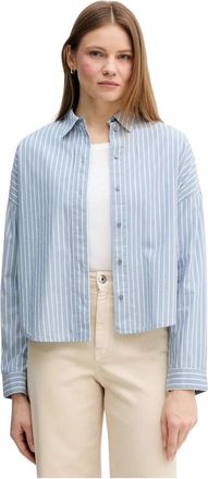 Marc O'Polo Gestreept los shirt - Dames - Overhemden - Blauw - S - Katoen - Overhemden