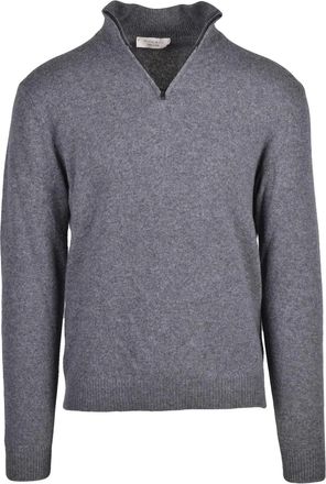 Wool & Co Wool & Co Wool & Polyamide Zip Pullover - Grey