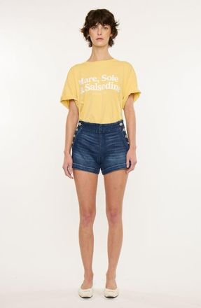 Kancan Sallie High Rise Shorts in Dark Wash at Nordstrom, Size 27