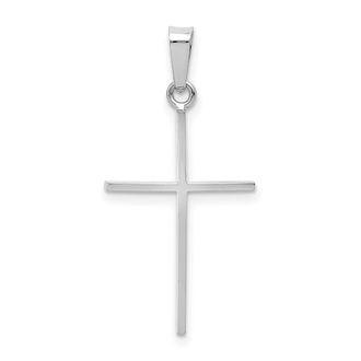 Diamond2Deal 14k White Gold Cross Charm Pendant