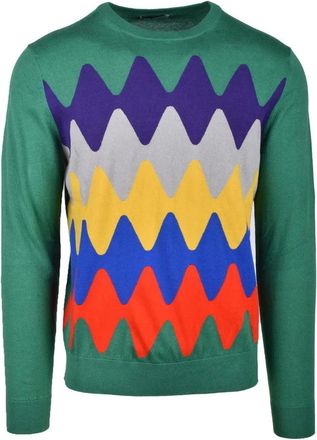 Ballantyne Bold Zigzag Pattern Knitted Sweater