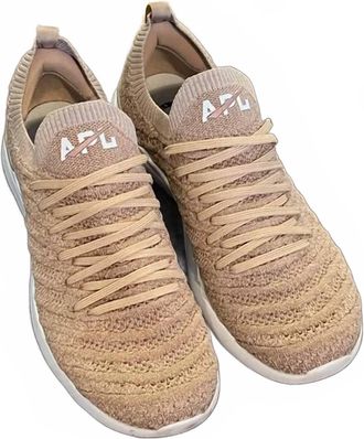 Athletic Propulsion Labs Womens Techloom Wave Athletic Sneakers In Rose Gold/white