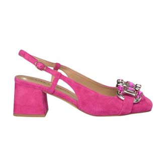 Alma En Pena Pumps, female, Pink, 5 UK, Rhinestone Heeled Shoes Square Toe Buckle