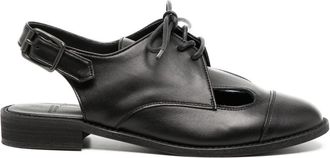 Yohji Yamamoto slingback Derby shoes - women - Calf Leather/Calf Leather/Calf Leather - 4.5 - Black