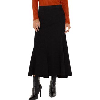 Liverpool Diagonal Seam Maxi Skirt in Black Rinse at Nordstrom Rack, Size 10