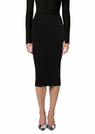La Petite Robe Di Chiara Boni Abax Midi Pepper Skirt In Nero