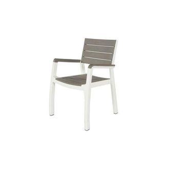 Keter Sedia Da Giardino Keter Harmony In Polipropilene Colore Bianco E Cappuccino, 59x60x86 Cm