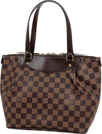 Louis Vuitton Brown Damier Canvas Handbag Tote Bag (Pre-Owned)