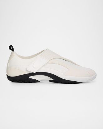 Lanvin Men & apos;s Mesh Knit and Leather Grip-Strap Sneakers