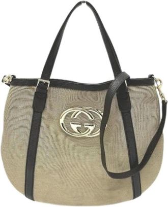 Gucci Pre-owned Tote Bags, female, Beige, Size: ONE SIZE Pre-owned Vintage Tote Bag