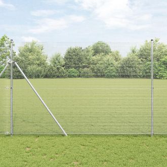 Berkfield Home Welded Wire Fence 1.5x50 m Galvanised Steel in Silver