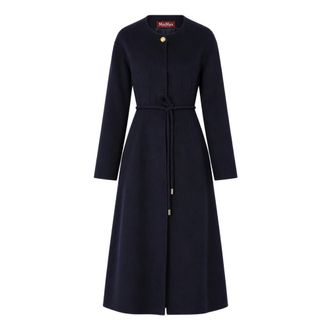 Max Mara Fiacre Coat - Dames - Mantels - Blauw - Maat: M Zijde