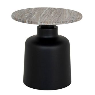 Hill Interiors Oura Round Side Table in Black