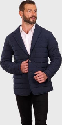 Perry Ellis Tech Stretch Quilted Blazer Jacket in Navy at Nordstrom, Size Medium