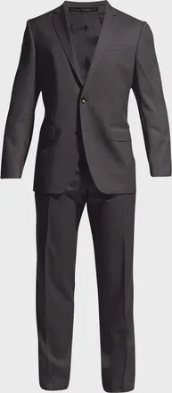 BOSS Men & apos;s Stretch-Wool Basic Two-Piece Slim Fit Suit, Gray