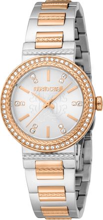 Roberto Cavalli Women Stainless Steel Two Tone Silver & Rose Gold Color Watch