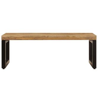 Berkfield Home Durable Coffee Table 100x50x35 cm Solid Mango Wood & Steel in Brown | Size: 100 x 50 x 35 cm