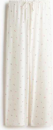 H&M Pyjamahose mit Pointellemuster - White