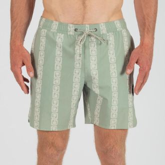 Vissla Mens Lost Coast 16.5 Volley Shorts Green XXL