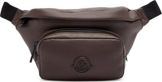 Moncler logo-patch zip-fastening belt bag - Brown