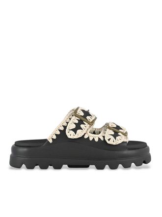 Mou Eva One Piece Slide Two-buckle Nero