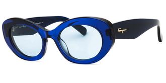 Ferragamo SF1080S 435 Womens Sunglasses Blue Size 53