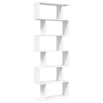 Berkfield Home Room Divider Bookcase 6-Tier White 70x24x193 cm Engineered Wood | Size: 70 x 24 x 193 cm