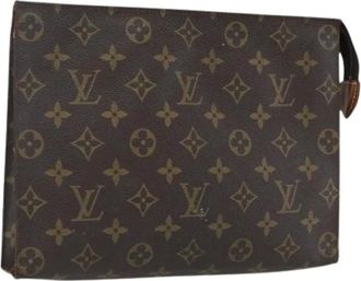 Louis Vuitton Pre-owned Clutches, female, Brown, Size: ONE SIZE Pre-owned Canvas Clutch