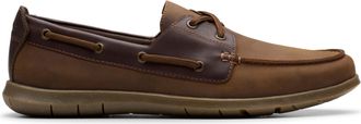 Clarks Mens Flexway 2 Eye, Brown Nubuck, 10.5 Wide