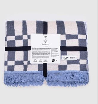 OEM Manta De Algod&oacute;n Suave (cuadros Grises Y Beige)