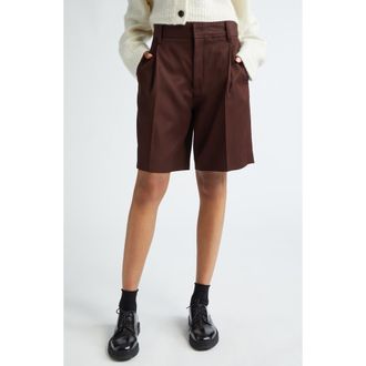 Maria McManus Pleat Front Tailored Shorts in Bitter Chocolate at Nordstrom Rack, Size 10