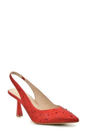 Nicole Miller Rhinestone Slingback Pump in Red Bling at Nordstrom Rack, Size 8.5